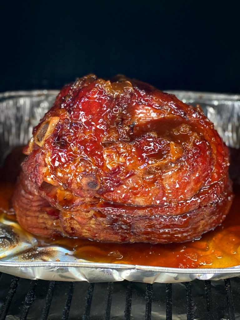 Smoked Ham with Cinnamon Apricot Glaze | Learning To SmokeLearning To Smoke